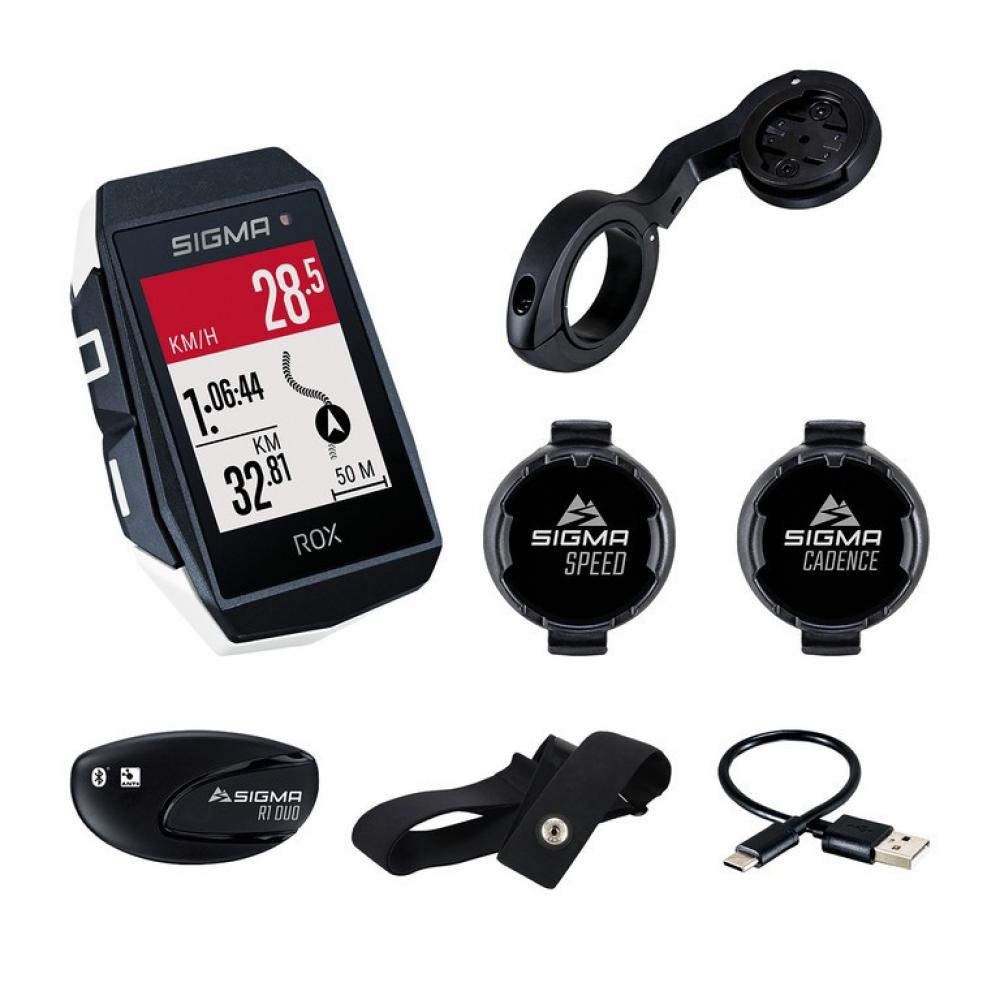 Sigma Computer ROX 11.1 EVO GPS Fahrradcomputer - 150 Funktionen, E-Bike-Integration, Weiß
