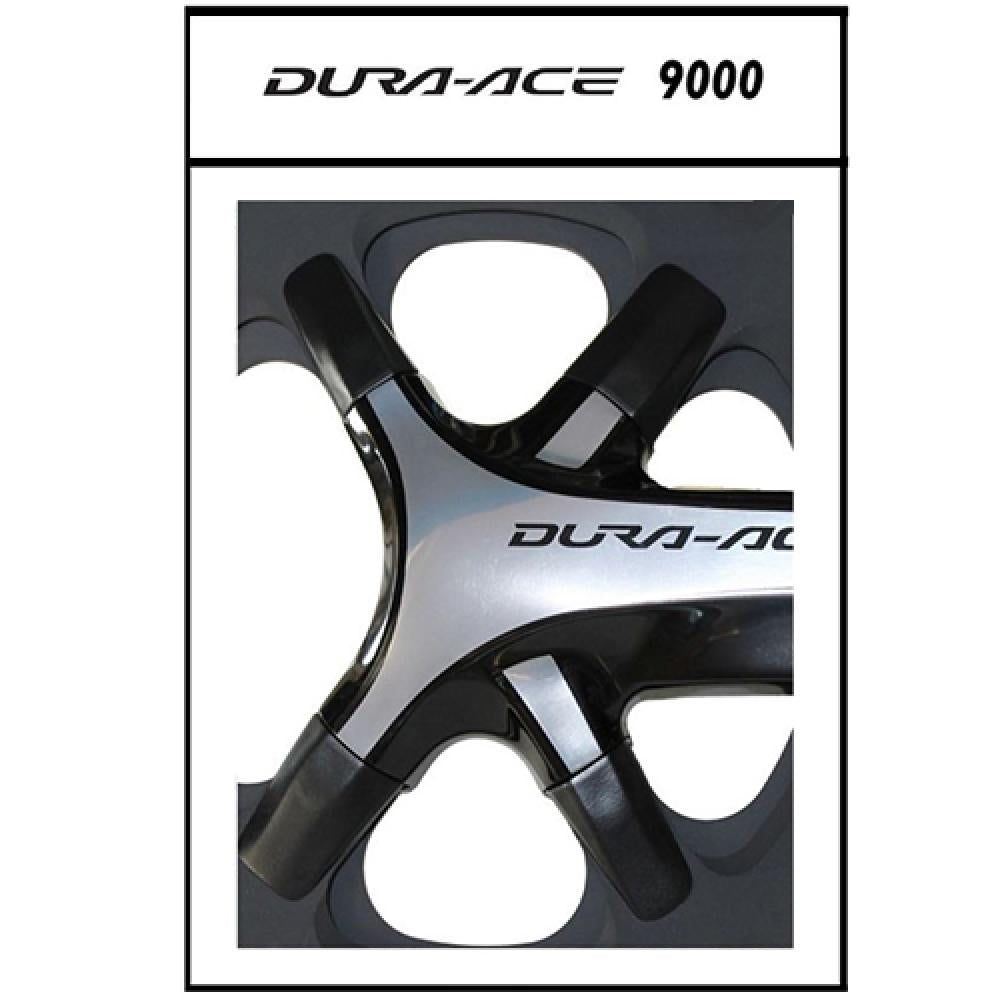 TA Kettenblatt X110 Cover Kit Shimano Dura Ace 9000 in schwarz/silber.