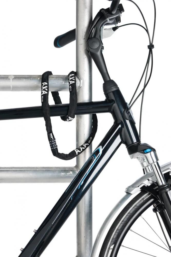 AXA Kettenschloss Rigid RCC 120 cm - Sicherheitsstufe 11 - Fahrradschloss mit Textilschlauch