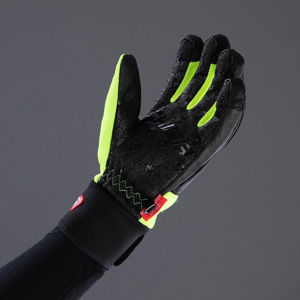 CHIBA Sport Pro - wasserdichte Radhandschuhe sz/neongel, Größe 7,5