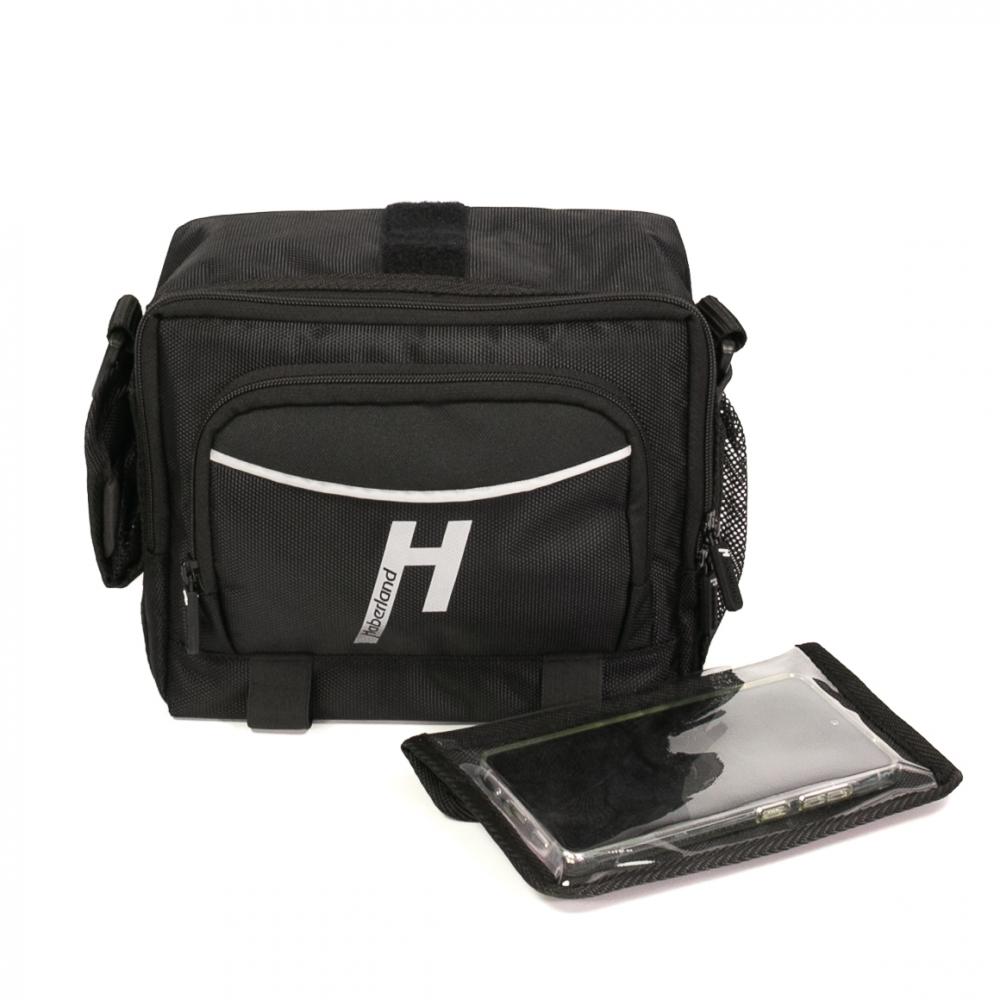 Haberland Lenkertasche 6l Bottle schwarz - praktische Fronttasche mit KLICKfix