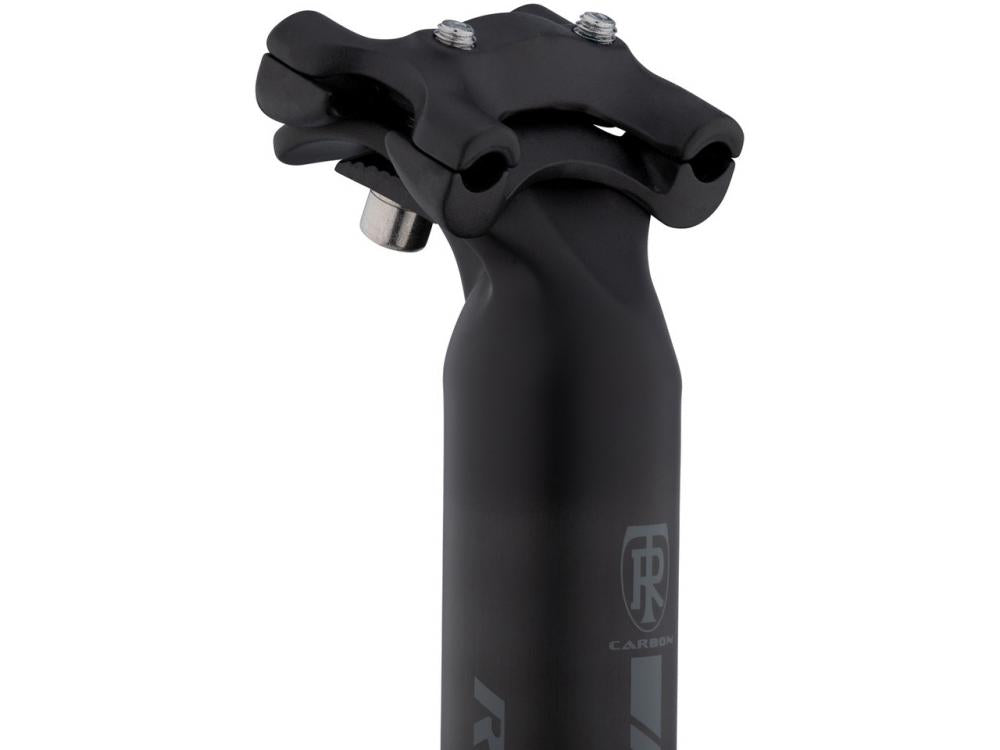 Ritchey Comp Carbon 2-bolt Zero Sattelstütze, mattes UD Carbon, mit 2-Schrauben-Klemmung.