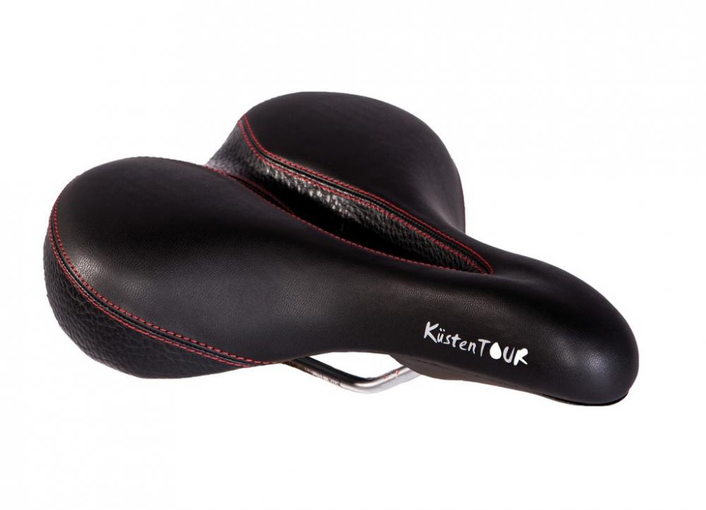 P&P Bequemsattel Küstentour 800 schwarz/rot, Uni, 265x205mm