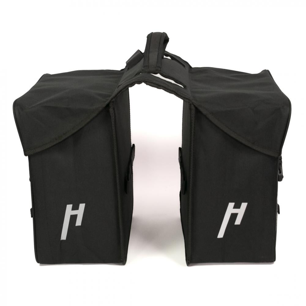 Haberland Doppeltasche 31l Basic L 3.0 schwarz - geräumige Gepäckträgertasche