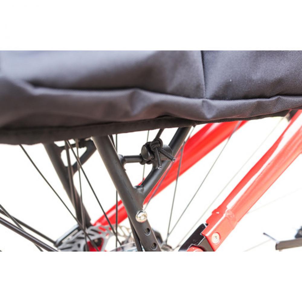 Zefal Z Traveler 80 schwarze, erweiterbare Gepäckträgertasche mit Befestigung am Fahrrad.