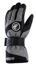 CHIBA Board - wasserdichte Primaloft Winter-Radhandschuhe mit Protektorschiene, Gr. 8, hellgrau/weiß