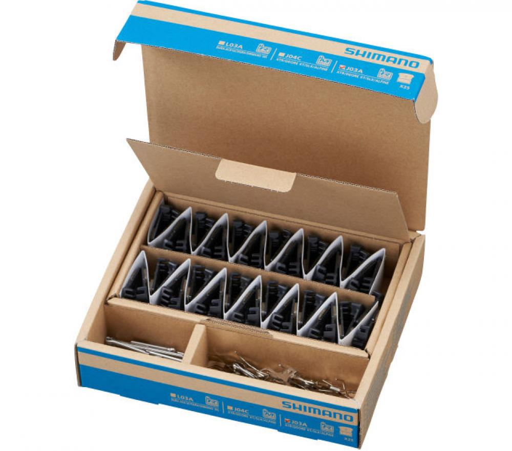SHIMANO 25 Paar Werkstattpackung Scheibenbremsbelag J05A RF Resin Aluträger - für Shimano Scheibenbremsen