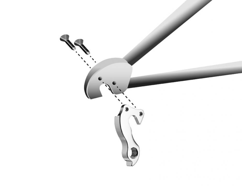 Marwi Schaltauge GH-254 mit Schrauben, passend für Bulls-Rahmen, robuste Aluminium-Konstruktion