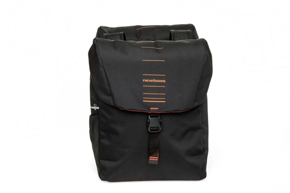New Looxs Doppelpacktasche Vigo Double Black Orange 2x 18 l Orange - geräumige Gepäckträgertasche