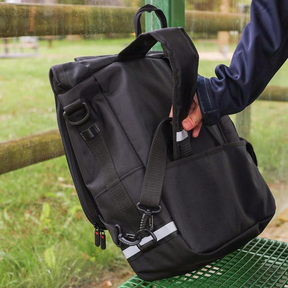 Haberland Bike-Rucksack Sporty schwarz/reflex - vielseitiger Fahrradrucksack mit Regenschutz
