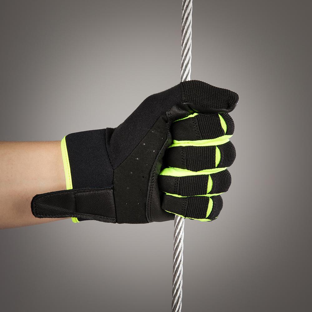 CHIBA Via Ferrata Absolut - Radhandschuhe XXL schwarz/neongelb, Touchfinger, Knöchelschutz