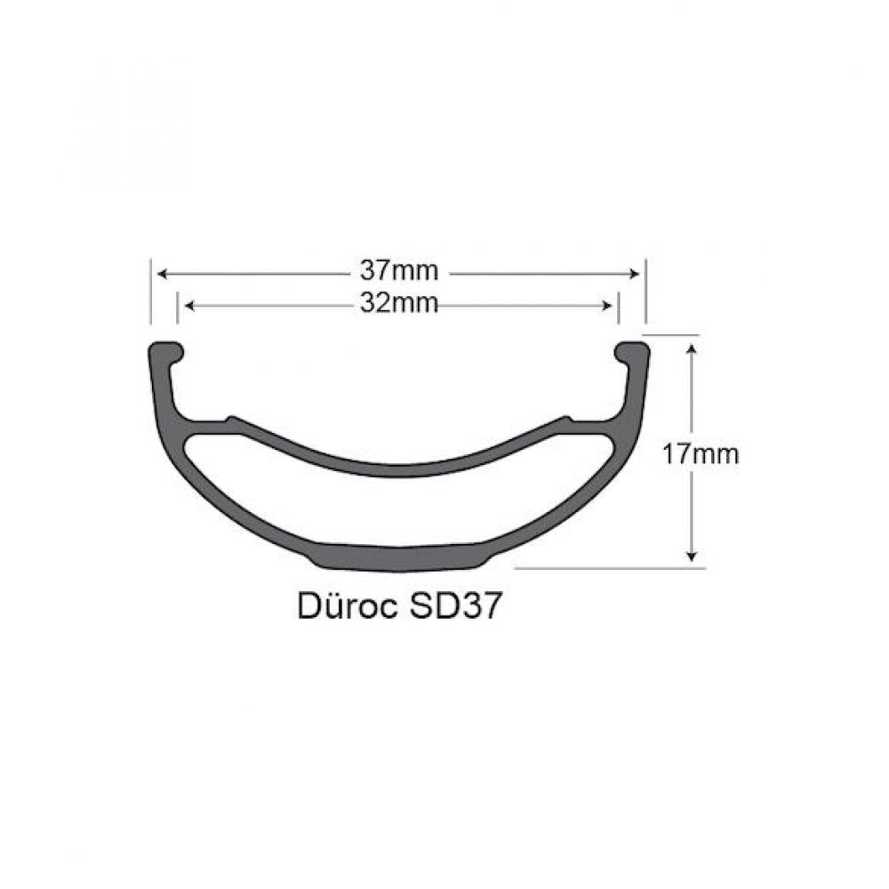 SUNringle Felge Düroc SD37 29" 28 Loch Schwarz - robuste Tubeless-Enduro-Felge