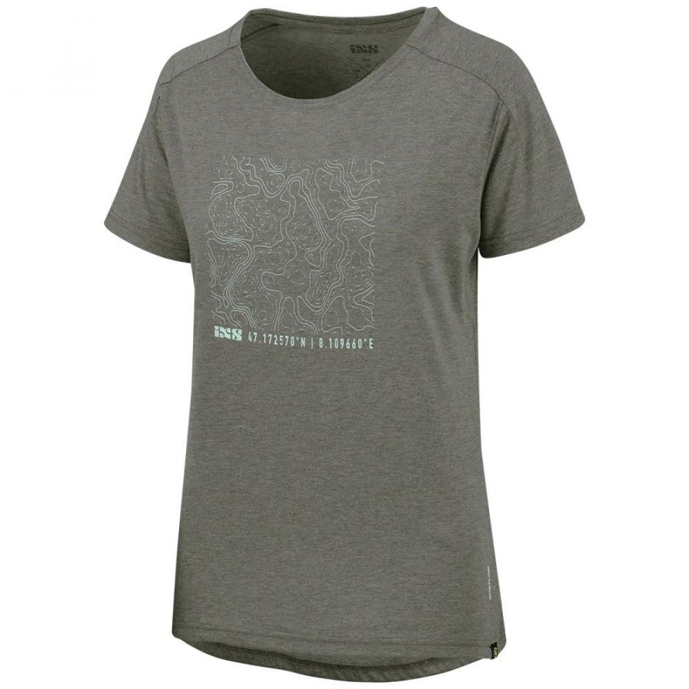 IXS Sports Division iXS Flow Girls Contour Tech Tee KM graphite - funktionelles Bike-Shirt für Mädchen