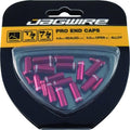 Jagwire Endkappenset Universal Pro 4 und 5 mm Rot - Gedichtete und offene Fahrrad-Endkappen