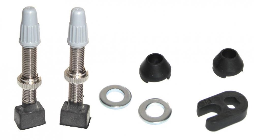Mariposa Caffélatex Tubeless Ventil 40mm Aluminium Paar silber