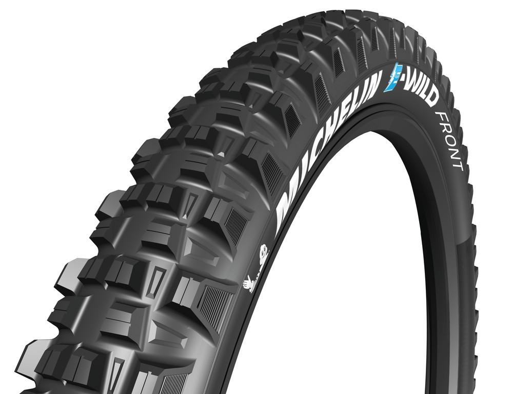 Michelin E-Wild Front MTB Reifen 27.5x2.60 schwarz E-25, faltbar, mit aggressivem Stollenprofil.