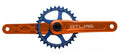 Race Face Atlas Kurbelset orange mit blauem Kettenblatt, 165mm, 83mm, 30mm – robuste Gravity-Kurbel für Kontrolle.