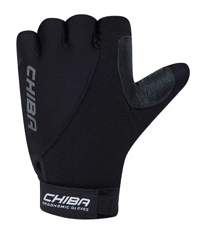 CHIBA Argon Premium II - Rollstuhlhandschuhe, Gel-Polsterung, schwarz, Gr. S