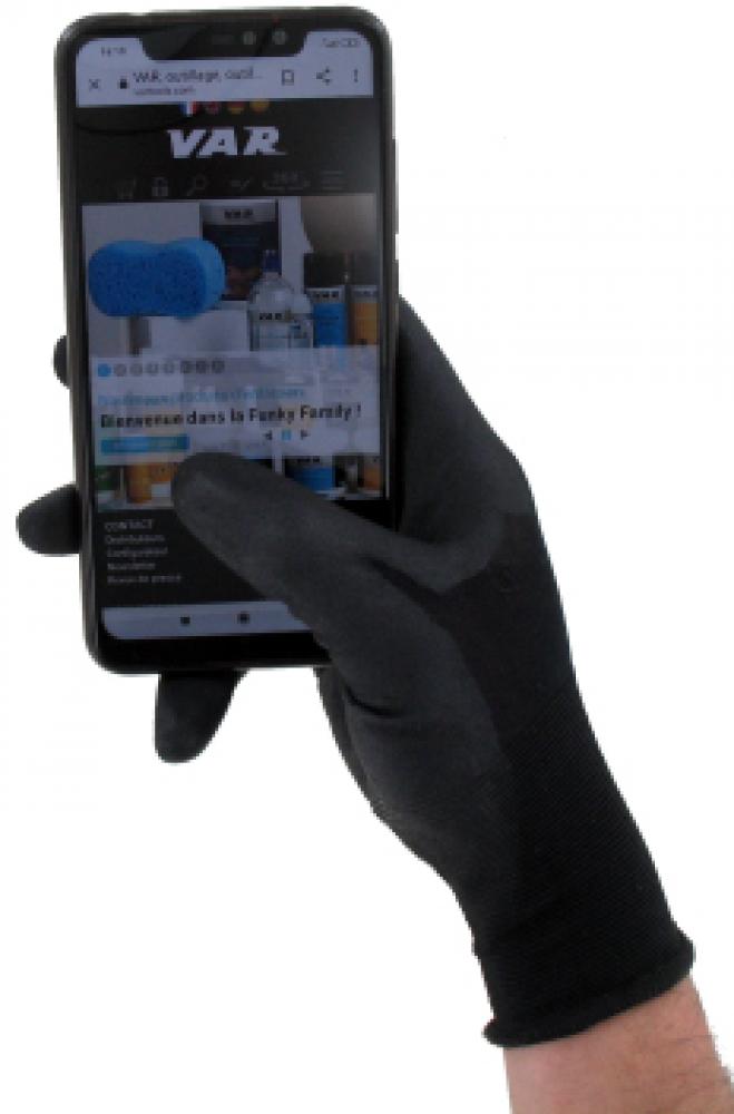 VAR Mechaniker-Handschuhe AP-9430x S - leichte Schutzhandschuhe mit PU-Schnittschutz