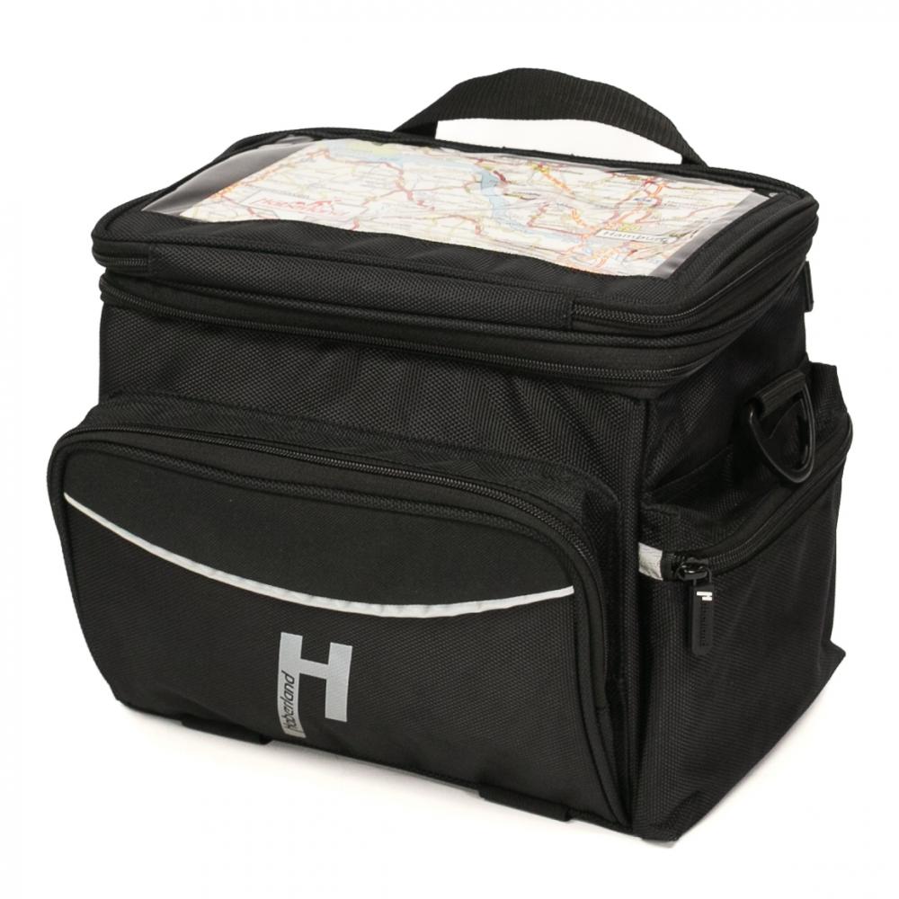 Haberland Lenkertasche 10l Max Plus schwarz - vielseitige Lenkertasche mit KLICKfix