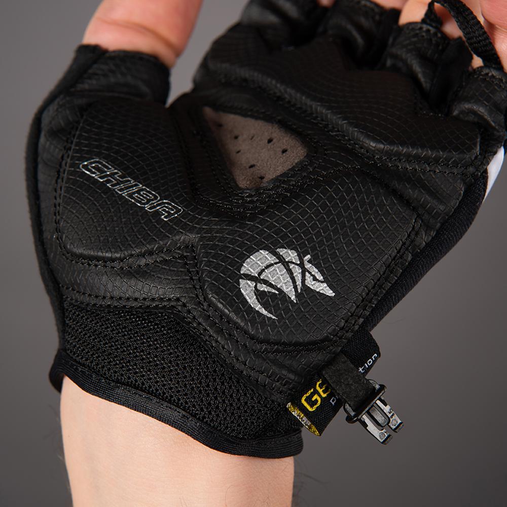 CHIBA Gel Premium - Radhandschuhe kurz, schwarz, XL, Poron-Gelpolsterung