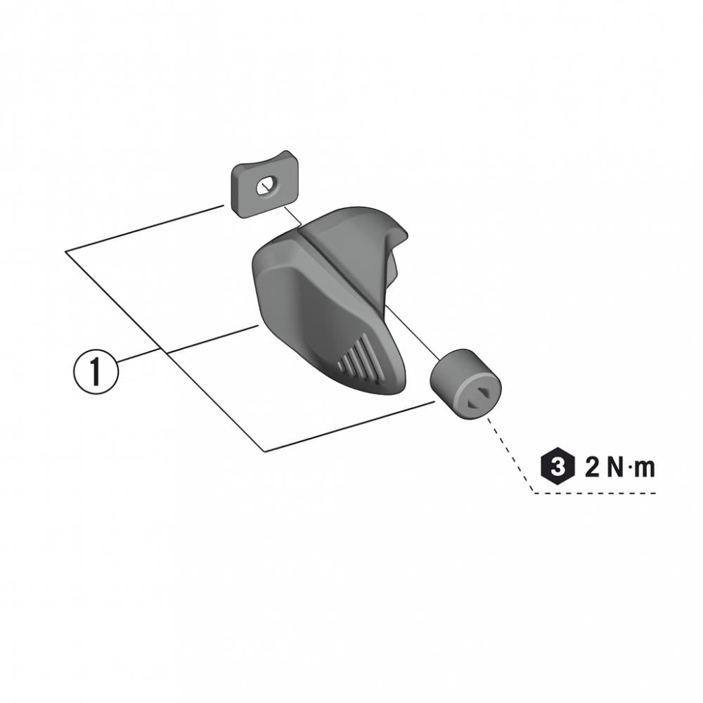 SHIMANO Hebel X Baugruppe f.SW-M9250-R/IR rechts - Ersatzhebel für E-MTB Schalter