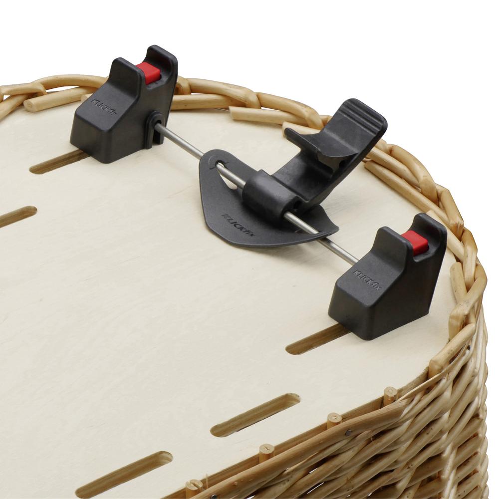 KLICKfix Doggy Basket Plus Hundekorb 36x52x46 cm, KorbKlip, stabiler Fahrradkorb für Hunde
