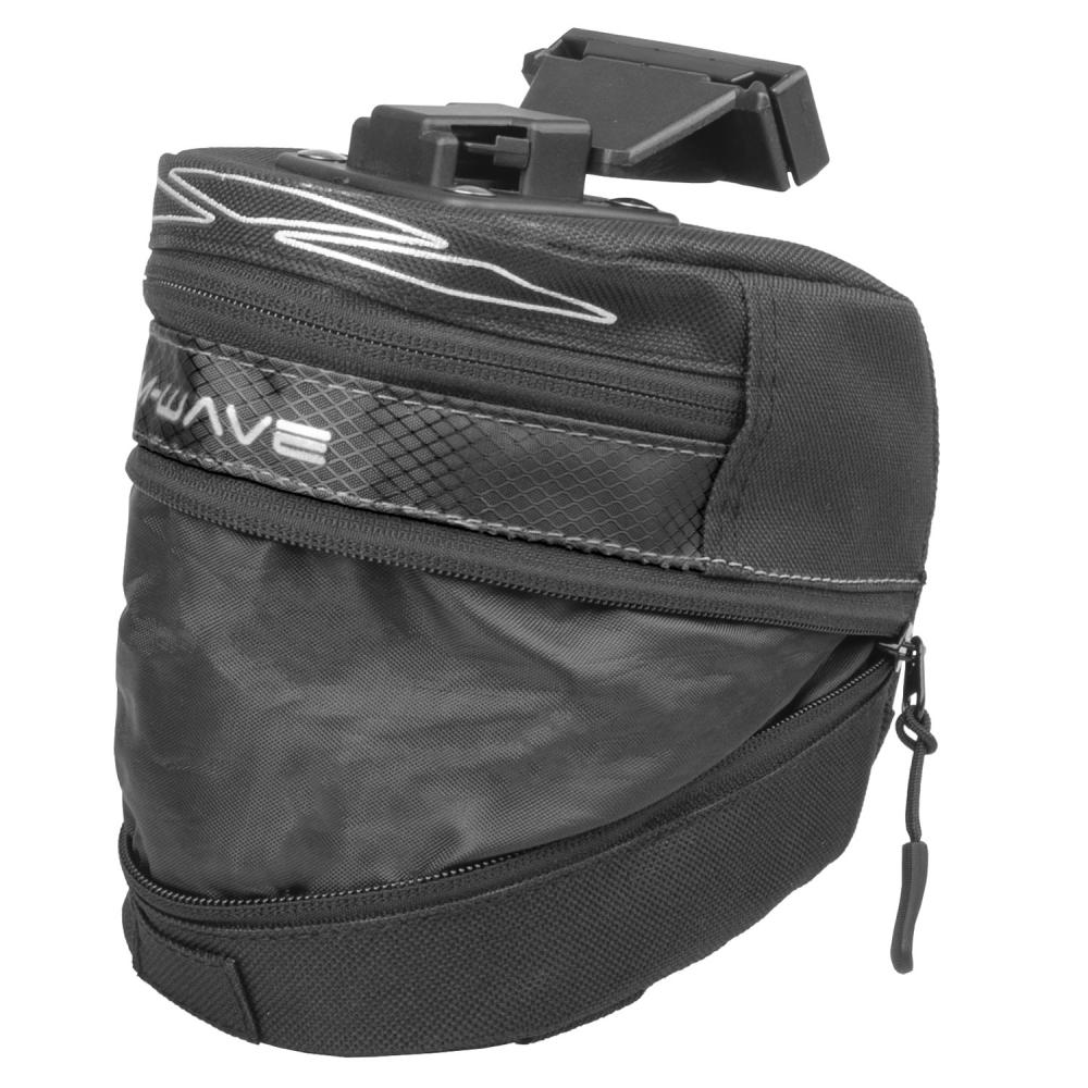 M-WAVE TILBURG L Clip-On-Satteltasche Gr. L Schwarz praktische Untersatteltasche mit rund 2 L Volumen
