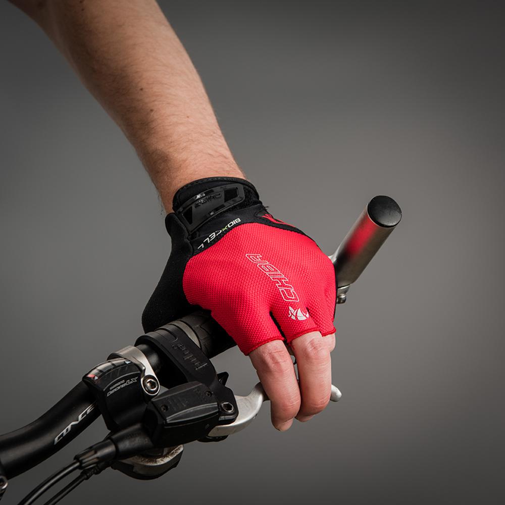 CHIBA BioXCell Air - Radhandschuhe rot XL mit Gelpolsterung und Belüftung