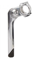 Verstellbarer Ergotec Octopus 2 SL Fahrradvorbau aus poliertem Aluminium, silber.