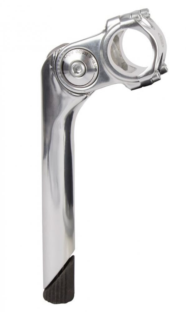 Verstellbarer Ergotec Octopus 2 SL Fahrradvorbau aus poliertem Aluminium, silber.