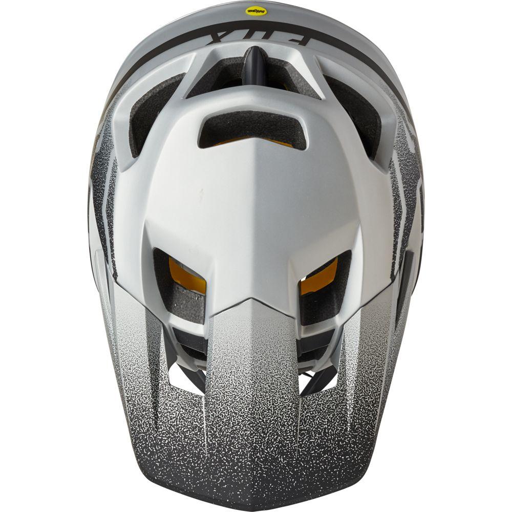 Fox Proframe Vapor CE Full Face Schutz Helm silver black Größe L