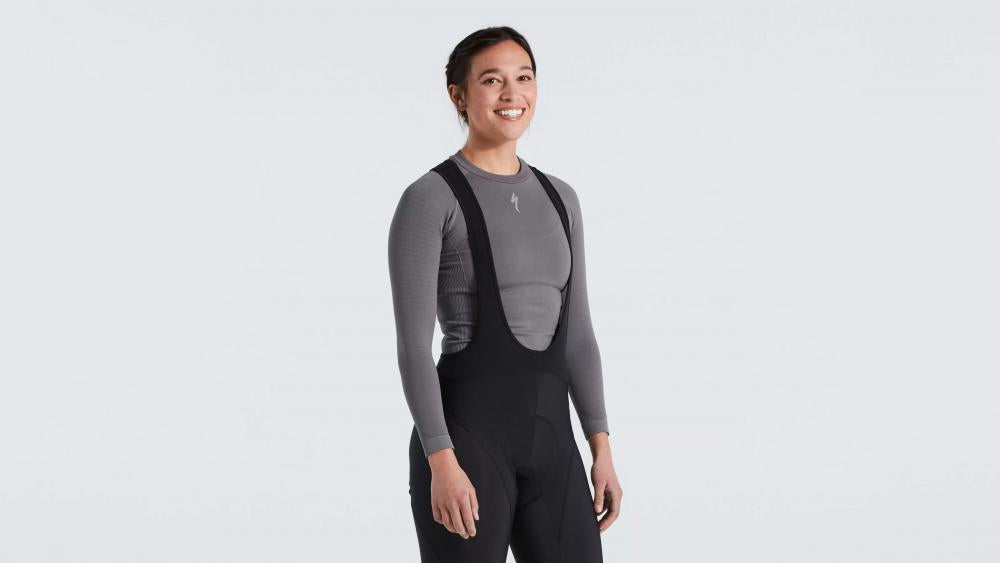 SEAMLESS BASELAYER LS WMN GRY S/M - Nahtlose Damen Funktionsunterwäsche Langarm - Bekleidung