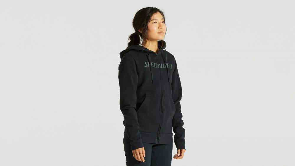 LEGACY WORDMARK ZIP-UP HOODIE WMN BLK XS - Bekleidung