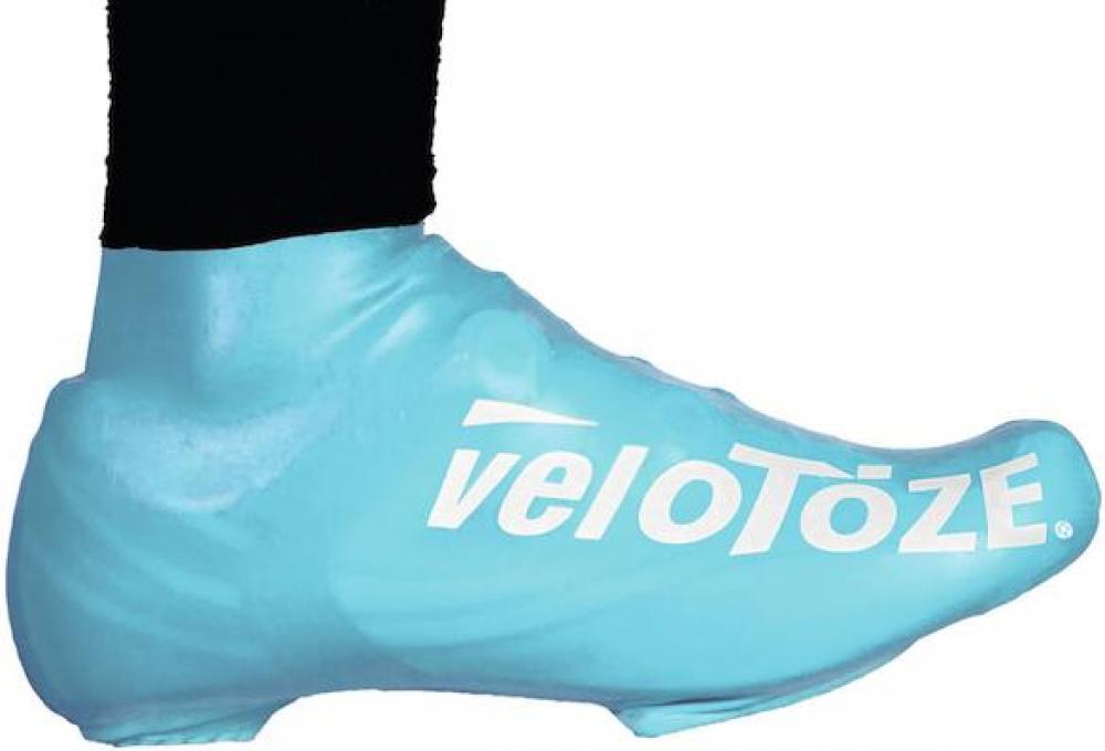 VeloToze Überschuh 2.0 kurz blau S/M Blau - wasserdichter Aero-Überschuh für kalte Tage