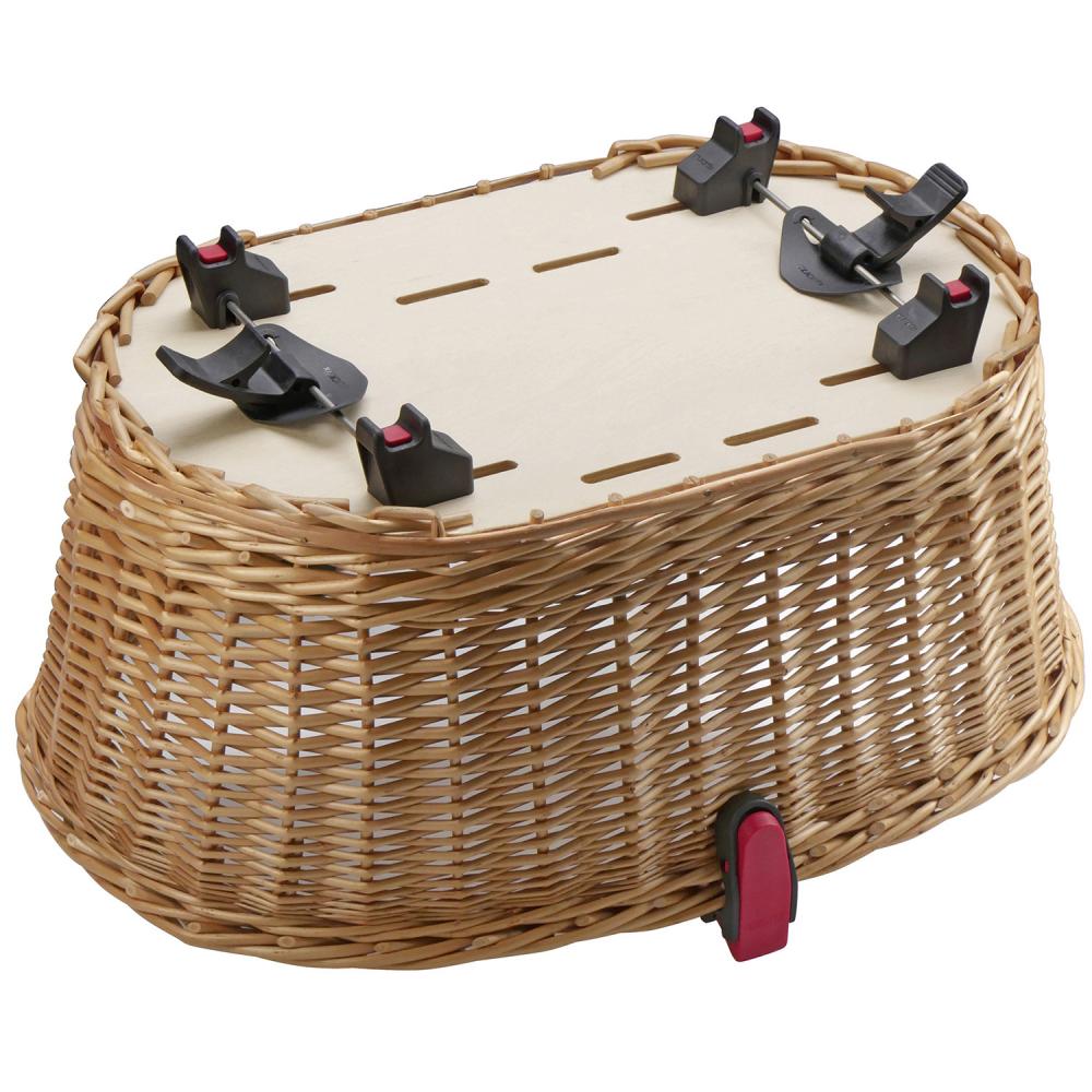 KLICKfix Doggy Basket Plus Hundekorb 36x52x46 cm, KorbKlip, stabiler Fahrradkorb für Hunde