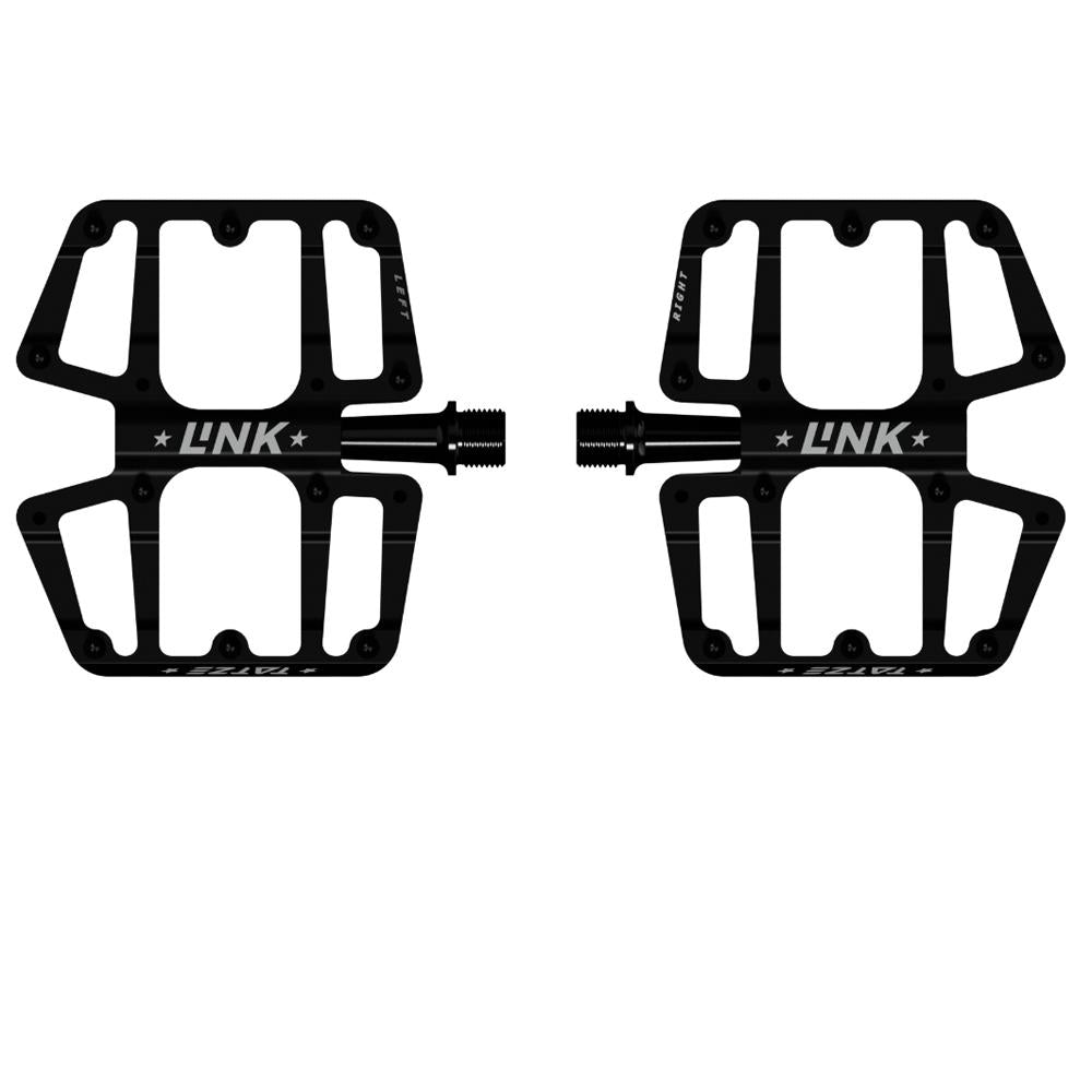 Paar schwarze Tatze MTB LINK Titan Plattformpedale mit 10 Pins pro Seite.