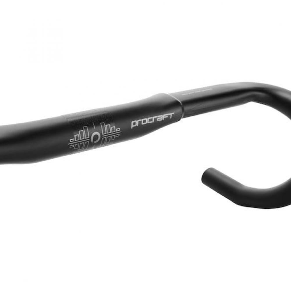 Procraft Lenker RR Ultimate 31,8 x 440 mm Schwarz - ergonomischer Carbon-Rennradlenker