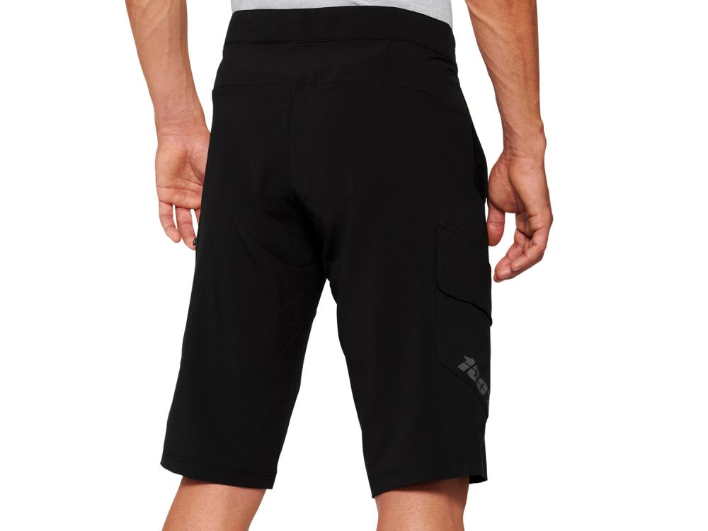 100% Ridecamp Short 30" black - leichte MTB-Shorts für lange Trail-Tage