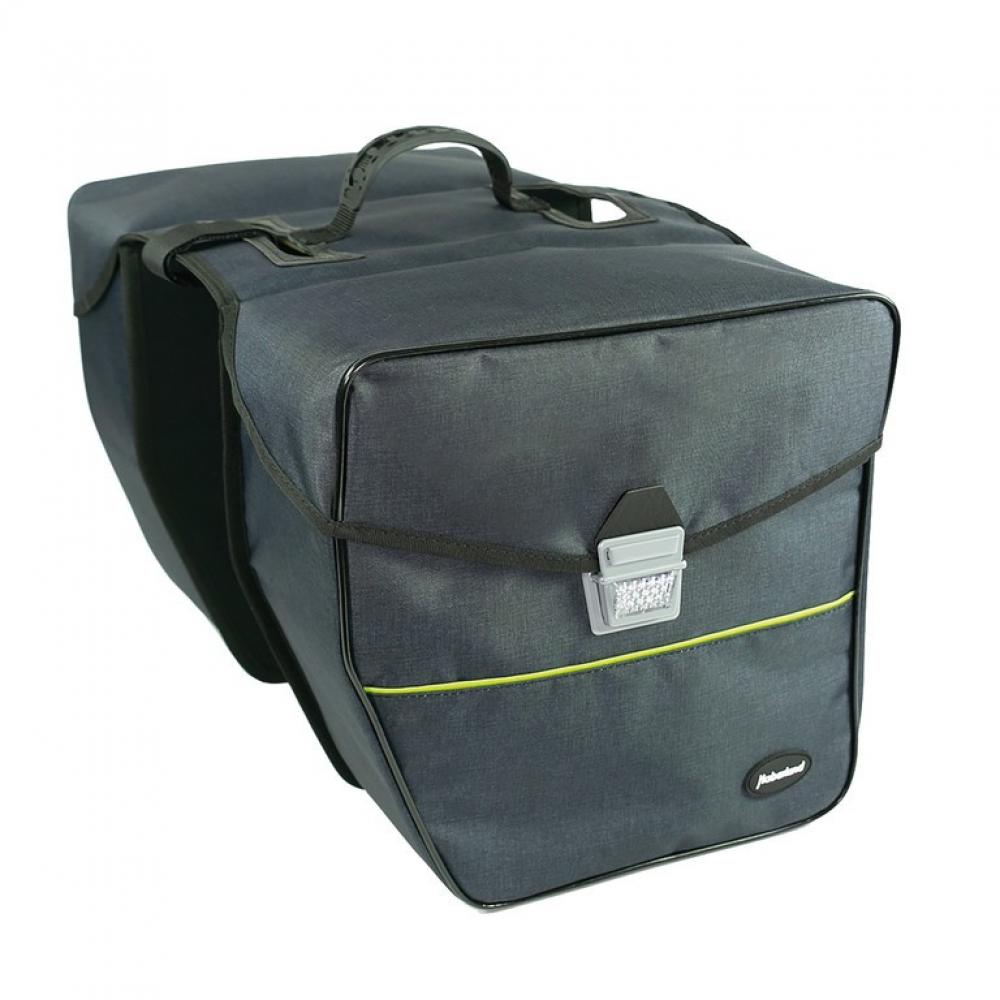 Haberland Doppeltasche eMotion anthrazit 31x31x16cm 31l - geräumige Gepäckträgertasche