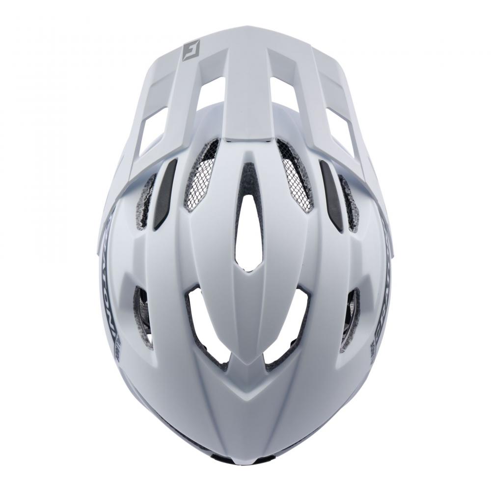 CRATONI AllRide MTB-Fahrradhelm - UNI 53-59 cm, White Matt, Inmold, 15 Ventilationsöffnungen, RLS 360°, Air Channel, Visier, Reflektoren, CE EN 1078