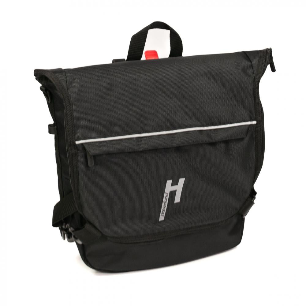 Haberland Bike-Rucksack Sporty schwarz/reflex - vielseitiger Fahrradrucksack mit Regenschutz