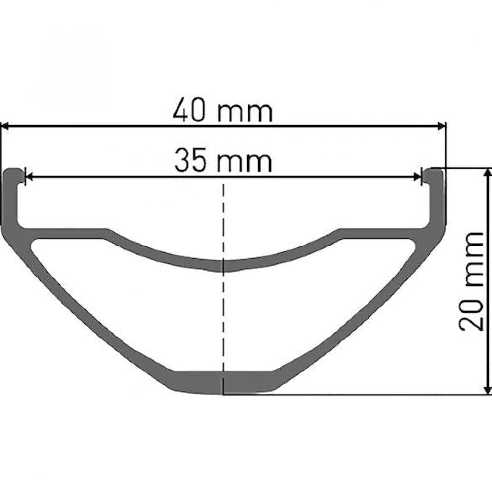 DT Swiss Felge M 542 27,5" 28 Loch Schwarz - robuste MTB-Felge für breite Reifen