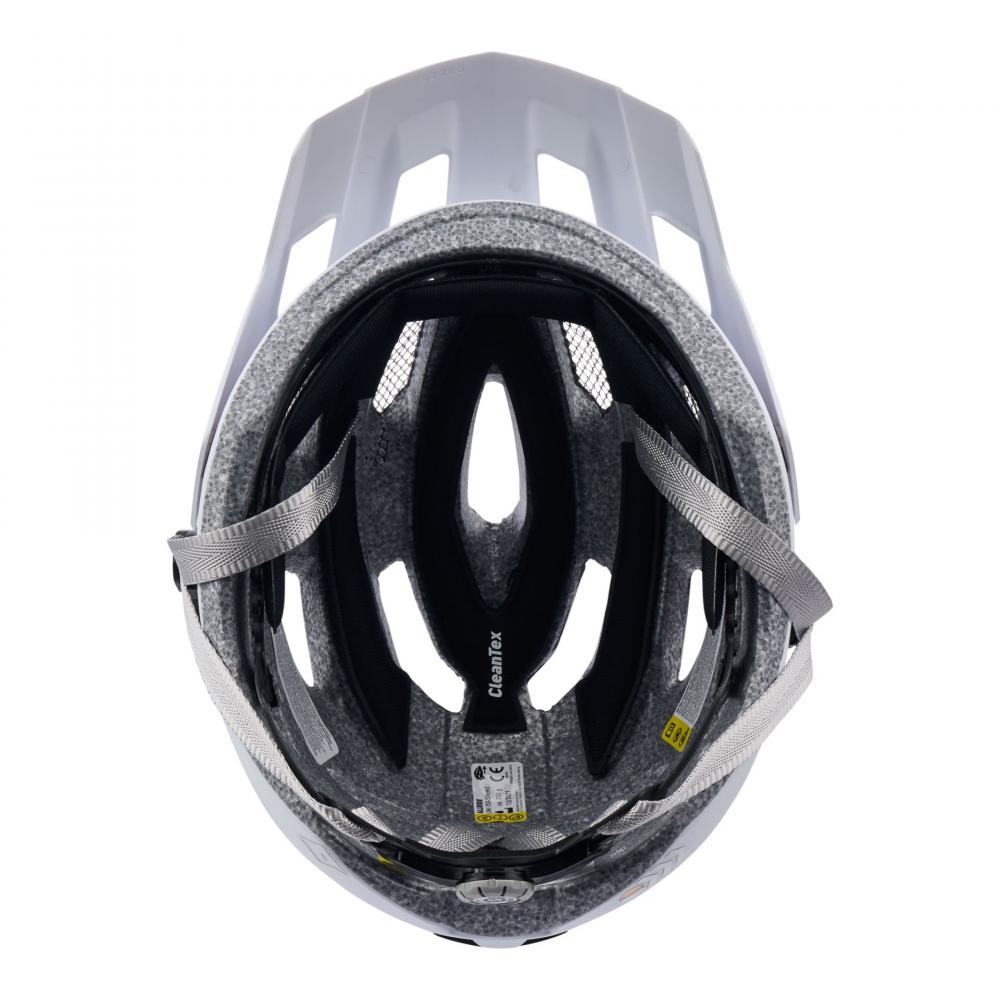 CRATONI AllRide MTB-Fahrradhelm - UNI 53-59 cm, White Matt, Inmold, 15 Ventilationsöffnungen, RLS 360°, Air Channel, Visier, Reflektoren, CE EN 1078