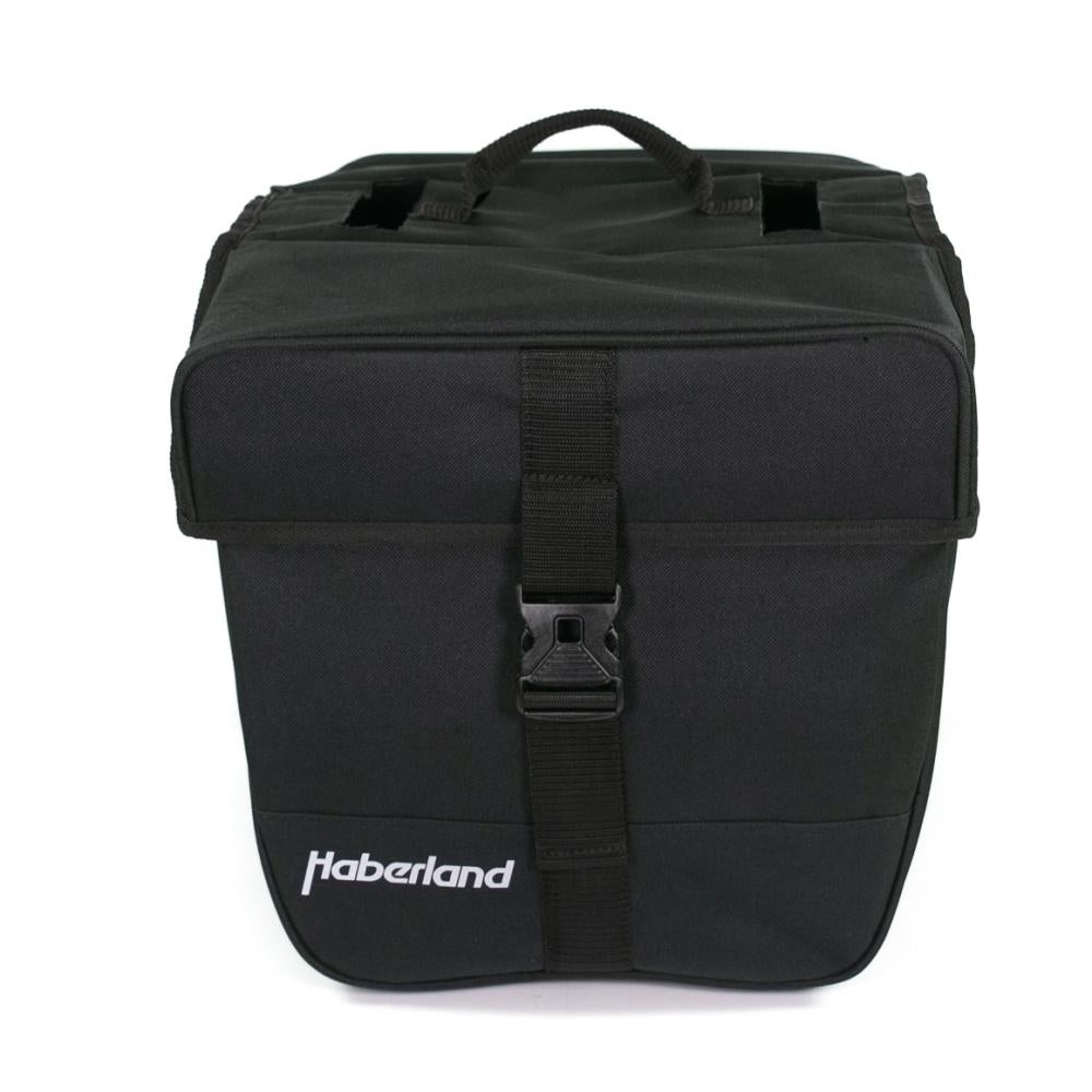 Haberland Doppeltasche 25l Einsteiger schwarz - praktische Gepäckträgertasche für Alltag und Tour
