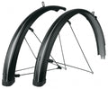 SKS Bluemels Stripes Schutzblech-Set 28" 69mm, matt schwarz mit weißen Pinstripes, Alu-Kunststoff und ASR-System.