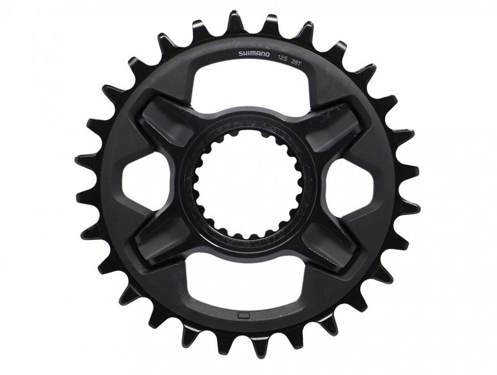 SHIMANO DEORE XT Kettenblatt 28 Zähne 12S schwarz, präziser Antrieb für moderne MTB-Schaltungen.