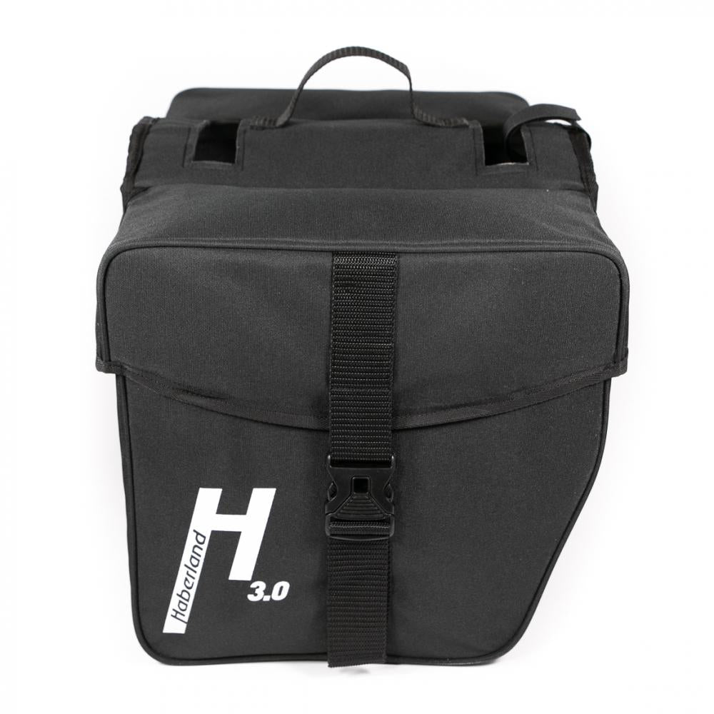 Haberland Doppeltasche 25l Basic M 3.0 schwarz - praktische Gepäckträgertasche mit klappbarem Volumen