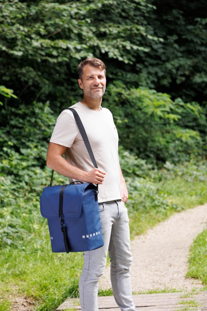 New Looxs Radtasche Odense Single Dark Blue 18-20 l Blue - geräumige Gepäckträgertasche