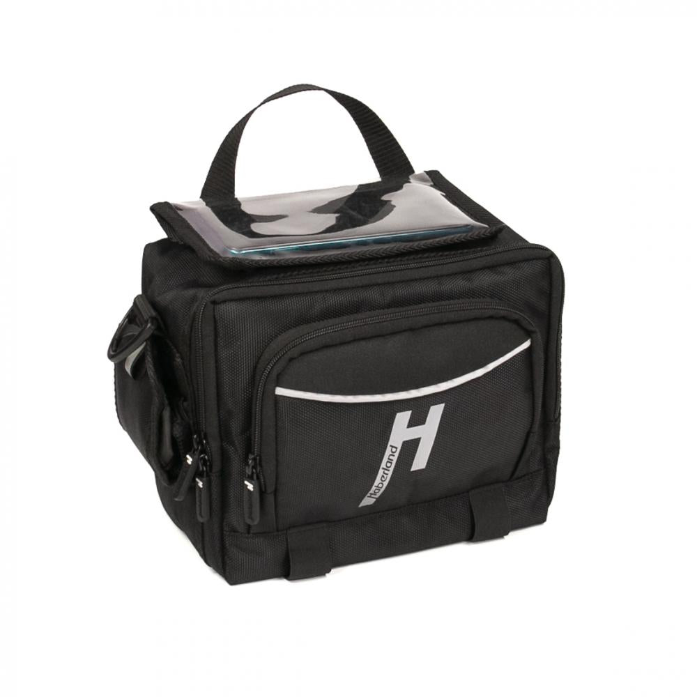 Haberland Lenkertasche 6l Bottle schwarz - praktische E-Bike-Lenkerlösung mit KLICKfix